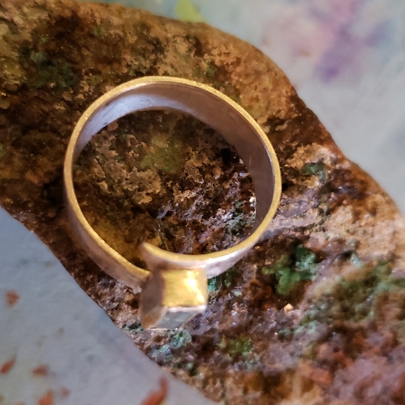 AQUAMARINE Zigzag Lightning Bolt Handmade S - Picture 7 of 10